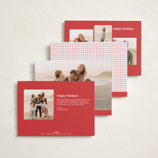 This is a berry holiday photo cards with standard by Wendy Chung called classic border printing on recycled smooth signature in standard