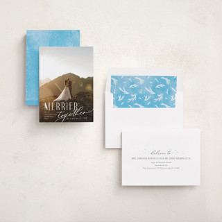 This is a frost holiday photo cards with standard by Anastasia Makarova called so merrier together printing on recycled smooth signature in standard