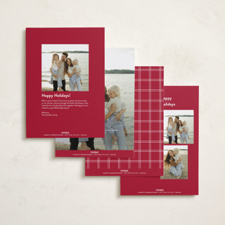 This is a candy cane holiday photo cards with standard by Julie Murray called home sweet home printing on recycled smooth signature in standard