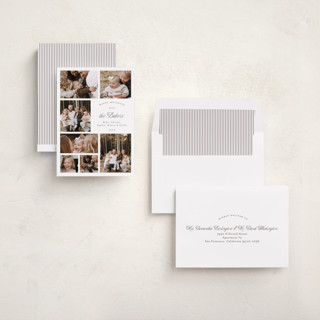 This is a gingerbread holiday photo cards with standard by Emily Betts called seven printing on recycled smooth signature in standard