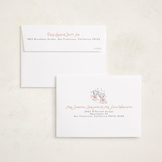 This is a candied grapefruit holiday photo cards with standard by Randi Cirelli called newlywed toast printing on recycled smooth signature in standard