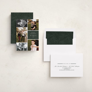 This is a cypress holiday photo cards with standard by Kate Ahn called currier printing on recycled smooth signature in standard