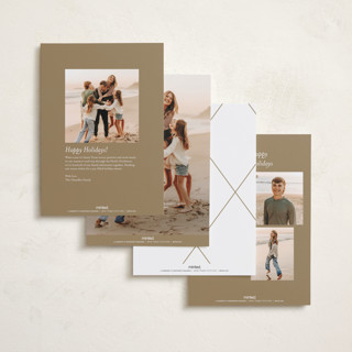 This is a cotton holiday photo cards with standard by Angela Thompson called merry printing on recycled smooth signature in standard