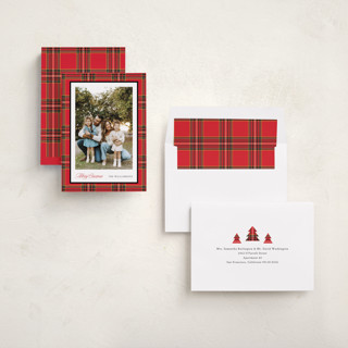 This is a cardinal holiday photo cards with standard by Cindy Reynolds called navy baby printing on recycled smooth signature in standard