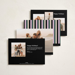 This is a onyx holiday photo cards with standard by Annie Clark called rudolph printing on recycled smooth signature in standard