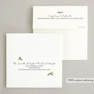 This is a charcoal holiday photo cards with standard by Lissabeth Anglin called letter border printing on recycled smooth signature in standard