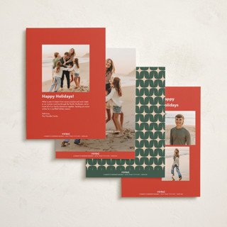 This is a persimmon holiday photo cards with standard by Carrie Moradi called hued mat printing on recycled smooth signature in standard