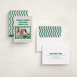 This is a pine holiday photo cards with standard by Anna Elder called and then us printing on recycled smooth signature in standard