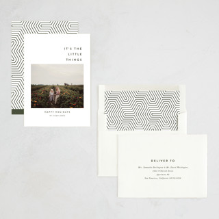 This is a fir holiday photo cards with standard by Up Up Creative called the little things printing on recycled smooth signature in standard