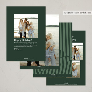 This is a spruce holiday photo cards with standard by Annie Clark called reflection printing on recycled smooth signature in standard