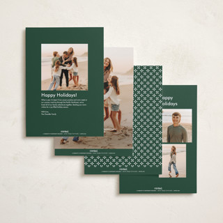 This is a mistletoe holiday photo cards with standard by Keen Peachy called marry christmas printing on recycled smooth signature in standard