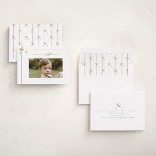 This is a tinsel holiday photo cards with standard by Vanessa Doyle called gift printing on recycled smooth signature in standard