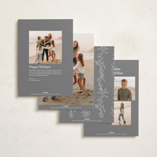 This is a snowfall holiday photo cards with standard by Charter Oaks Creative called fresh greeting printing on recycled smooth signature in standard