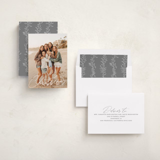 This is a snowfall holiday photo cards with standard by Charter Oaks Creative called fresh greeting printing on recycled smooth signature in standard