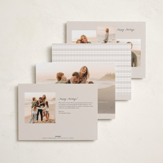 This is a creamer holiday photo cards with standard by Pixel and Hank called dispatch printing on recycled smooth signature in standard