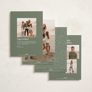 This is a snow holiday photo cards with standard by Hooray Creative called sans and signature printing on recycled smooth signature in standard