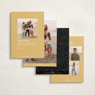 This is a candle glow holiday photo cards with standard by Hooray Creative called sans and signature printing on recycled smooth signature in standard