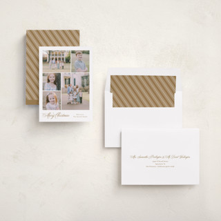 This is a candlelight holiday photo cards with standard by Carolyn MacLaren called formal five printing on recycled smooth signature in standard