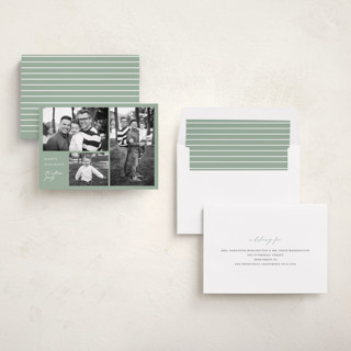 This is a sage holiday photo cards with standard by Angela Thompson called simple gallery printing on recycled smooth signature in standard