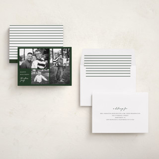 This is a mistletoe holiday photo cards with standard by Angela Thompson called simple gallery printing on recycled smooth signature in standard