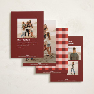 This is a candy cane holiday photo cards with standard by Lisa McLean called bold stack printing on recycled smooth signature in standard