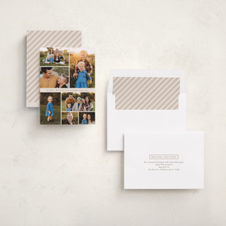 This is a chai holiday photo cards with standard by Jessica Williams called septet printing on recycled smooth signature in standard