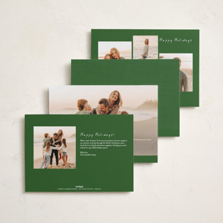 This is a santa suit holiday photo cards with standard by Kamala Nahas called insta joy printing on recycled smooth signature in standard