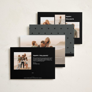 This is a retro holiday photo cards with standard by Kamala Nahas called mickey filmstrip printing on recycled smooth signature in standard