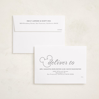 This is a snow holiday photo cards with standard by Emily Betts called magical printing on recycled smooth signature in standard