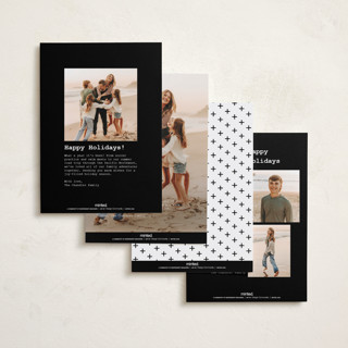 This is a snow holiday photo cards with standard by Amanda Stuff called typewriter printing on recycled smooth signature in standard