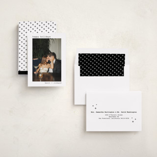 This is a snow holiday photo cards with standard by Amanda Stuff called typewriter printing on recycled smooth signature in standard