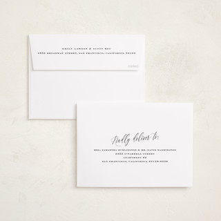 This is a snow holiday photo cards with standard by Nicoletta Savod called very married christmas printing on recycled smooth signature in standard