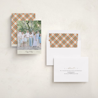 This is a cookie holiday photo cards with standard by Christy Hy Lee called together printing on recycled smooth signature in standard