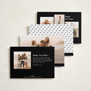 This is a snow holiday photo cards with standard by Amanda Stuff called typewriter printing on recycled smooth signature in standard