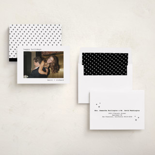 This is a snow holiday photo cards with standard by Amanda Stuff called typewriter printing on recycled smooth signature in standard