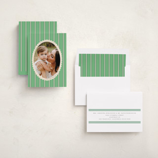 This is a mint holiday photo cards with standard by Morgan Kendall called historic frame printing on recycled smooth signature in standard