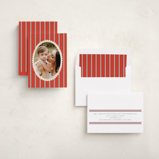 This is a tomato holiday photo cards with standard by Morgan Kendall called historic frame printing on recycled smooth signature in standard