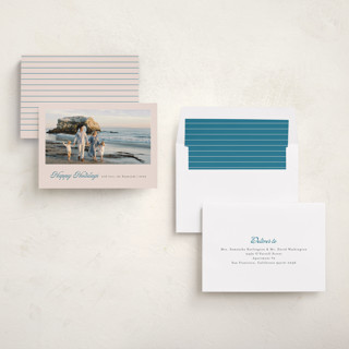 This is a wintermint holiday photo cards with standard by Mansi Verma called scripted holiday printing on recycled smooth signature in standard