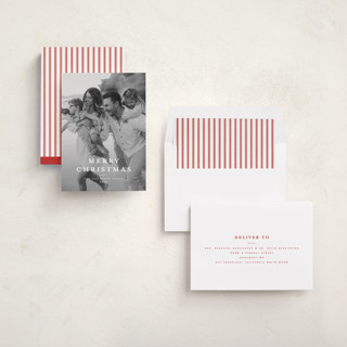 This is a snowflake holiday photo cards with standard by Wildfield Paper Co called wonderful christmas time printing on recycled smooth signature in standard