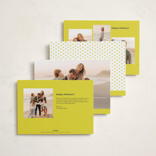 This is a sunshine holiday photo cards with standard by Snow and Ivy called frolicsome printing on recycled smooth signature in standard