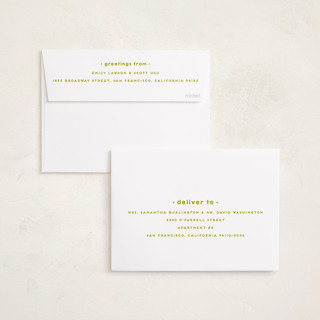 This is a sunshine holiday photo cards with standard by Snow and Ivy called frolicsome printing on recycled smooth signature in standard