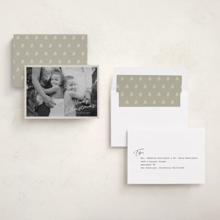 This is a tinsel holiday photo cards with standard by Adelyn T. called tokyo printing on recycled smooth signature in standard