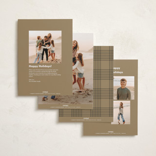 This is a snowfall holiday photo cards with standard by Stacey Meacham called simple greetings printing on recycled smooth signature in standard