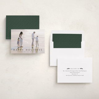 This is a midnight holiday photo cards with standard by Amy Kross called vast printing on recycled smooth signature in standard