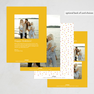 This is a lemon holiday photo cards with standard by MC Designs called twinkle printing on recycled smooth signature in standard