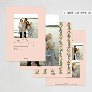 This is a gumdrop holiday photo cards with standard by Paper Raven Co. called merry little trio printing on recycled smooth signature in standard