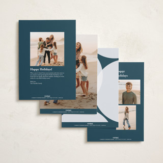 This is a night holiday photo cards with standard by Brianne Larsen called round overlap printing on recycled smooth signature in standard