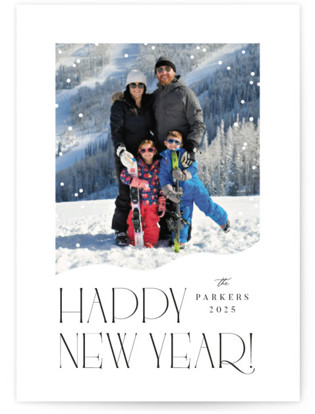 This is a ink holiday photo cards with standard by Olivia Raufman called snow what fun printing on recycled smooth signature in standard