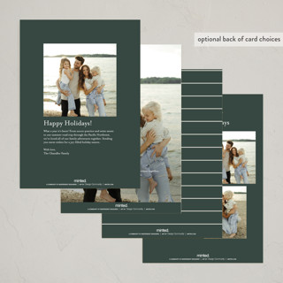This is a evergreen holiday photo cards with standard by Angela Garrick called we moved printing on recycled smooth signature in standard