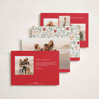 This is a winterberry holiday photo cards with standard by Sarah Knight called highlands printing on recycled smooth signature in standard